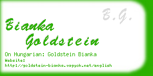 bianka goldstein business card